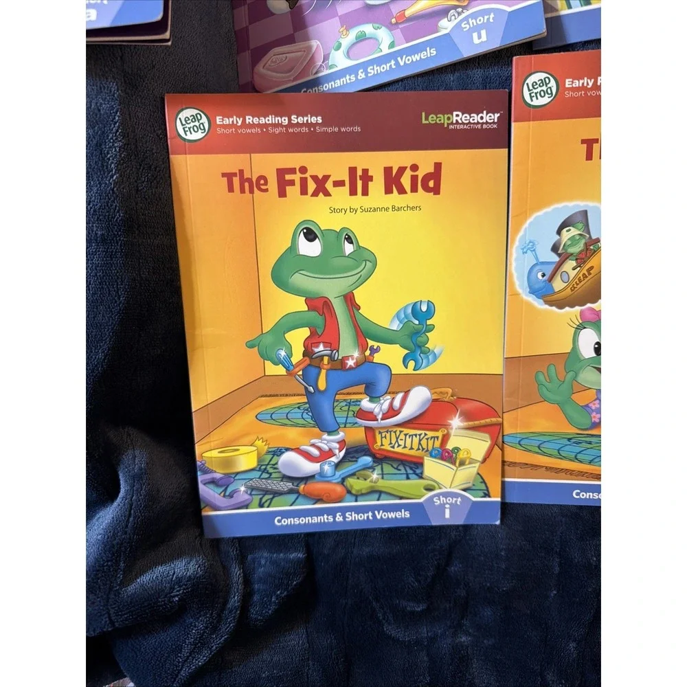 Lot of 7 Leap Frog Early Reading Series Leap Reader Interactive Books Sampler